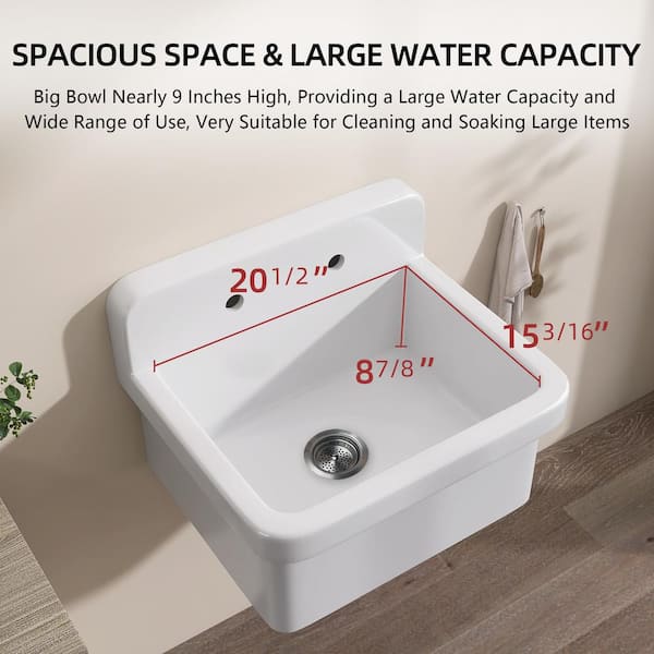 Zeafive 10 Gal. 24 in. W x 20 in. D Wall Mount/Freestanding