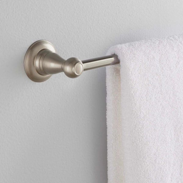 Porter 24 in. Wall Mount Towel Bar Bath Hardware Accessory in Brushed Nickel