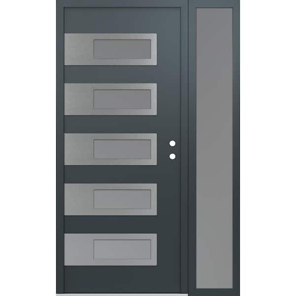 Tessari Doors D3 48 in. x 80 in. Silver P Left-Hand/Inswing Tessari Doors D3 48 in. x 80 in. Silver P Left-Hand/Inswing