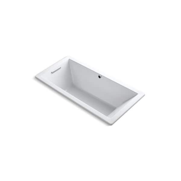 Underscore 66 in. x 32 in. Rectangular Soaking Bathtub with Reversible Drain in White