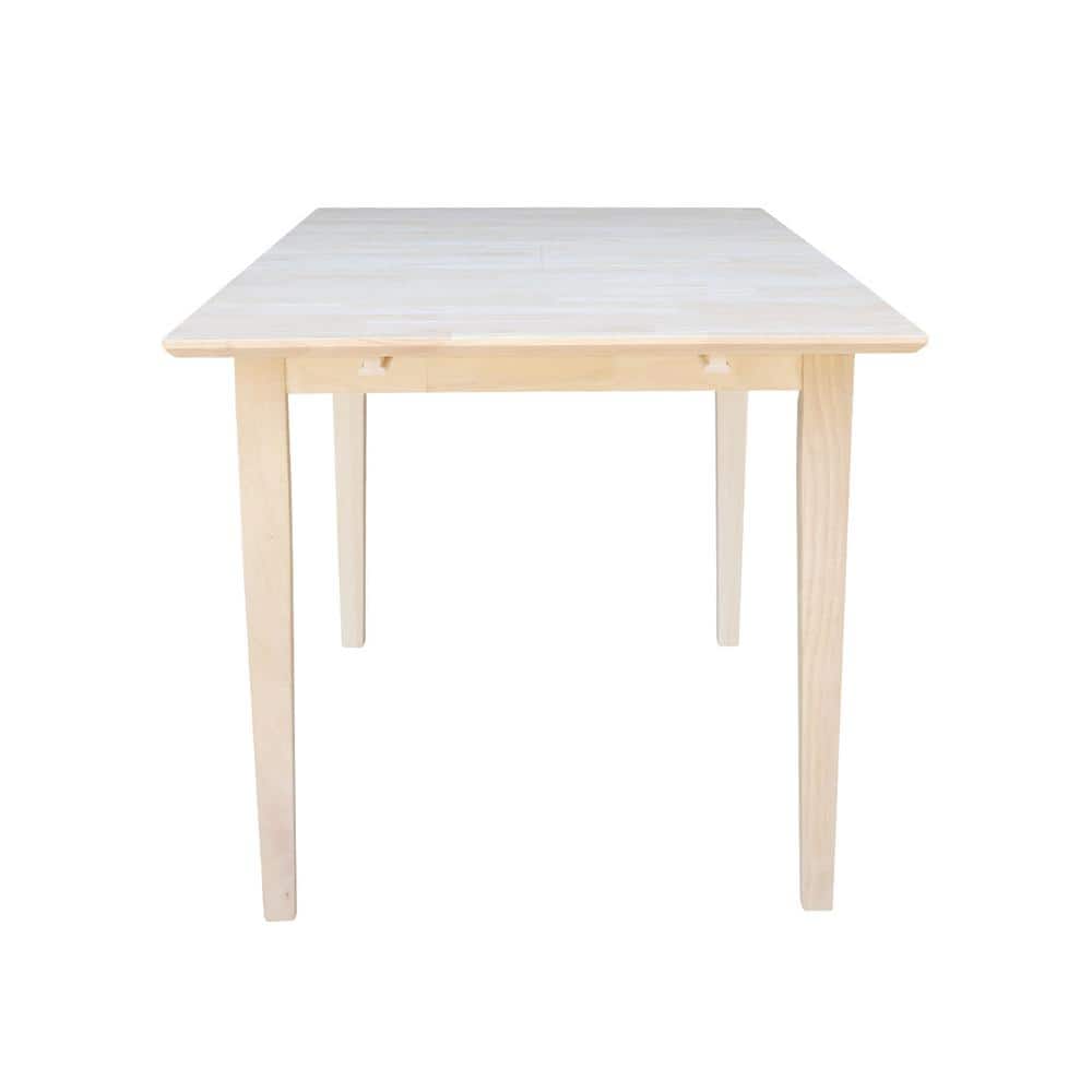 Farmhouse Chic Extendable Solid Wood Dining Table in Natural Finish