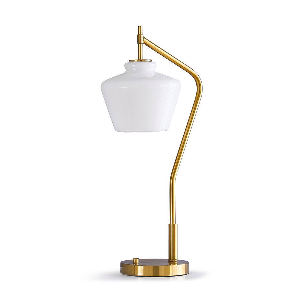 Cafe 26.5 in. H Table Lamp - Brushed Brass/Glass White price history on PriceWatchPro