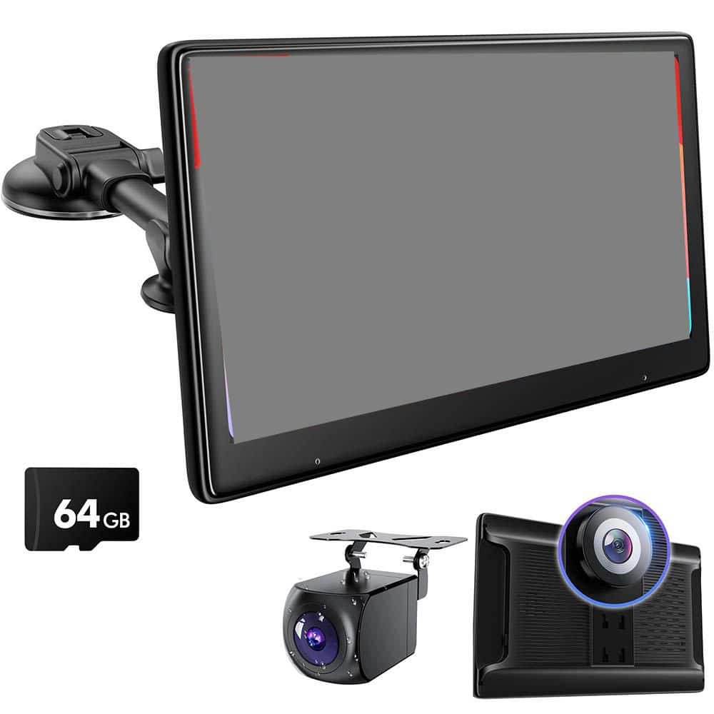 Portable 10 in. Touch Screen Car Stereo with Wireless Apple CarPlay and Android Auto in Black (1-Pack) price history on PriceWatchPro