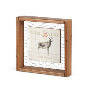 9.50 in. W Metal and Wood Farm Animal Wall Art (Set of 4)