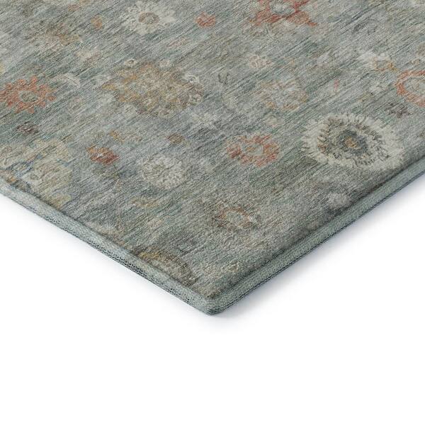 Mayfield Premium Machine Washable Abstract AMF1770 Sage 10 ft. x 14 ft. Area Rug
