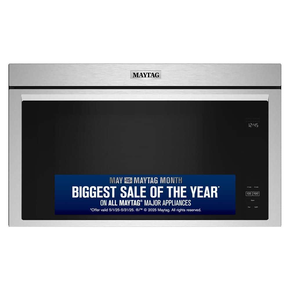 30 in. W 1.1 cu. ft. Fingerprint Resistant Stainless Steel Flush Built-In 1000-Watt Over the Range Microwave