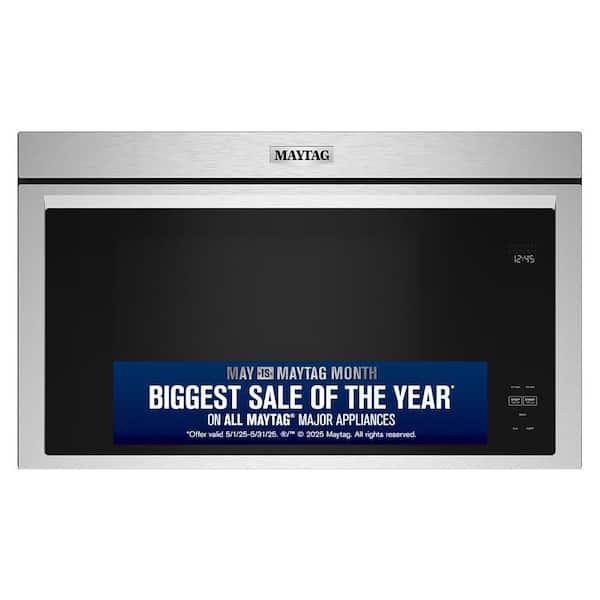 30 in. W 1.1 cu. ft. Fingerprint Resistant Stainless Steel Flush Built-In 1000-Watt Over the Range Microwave