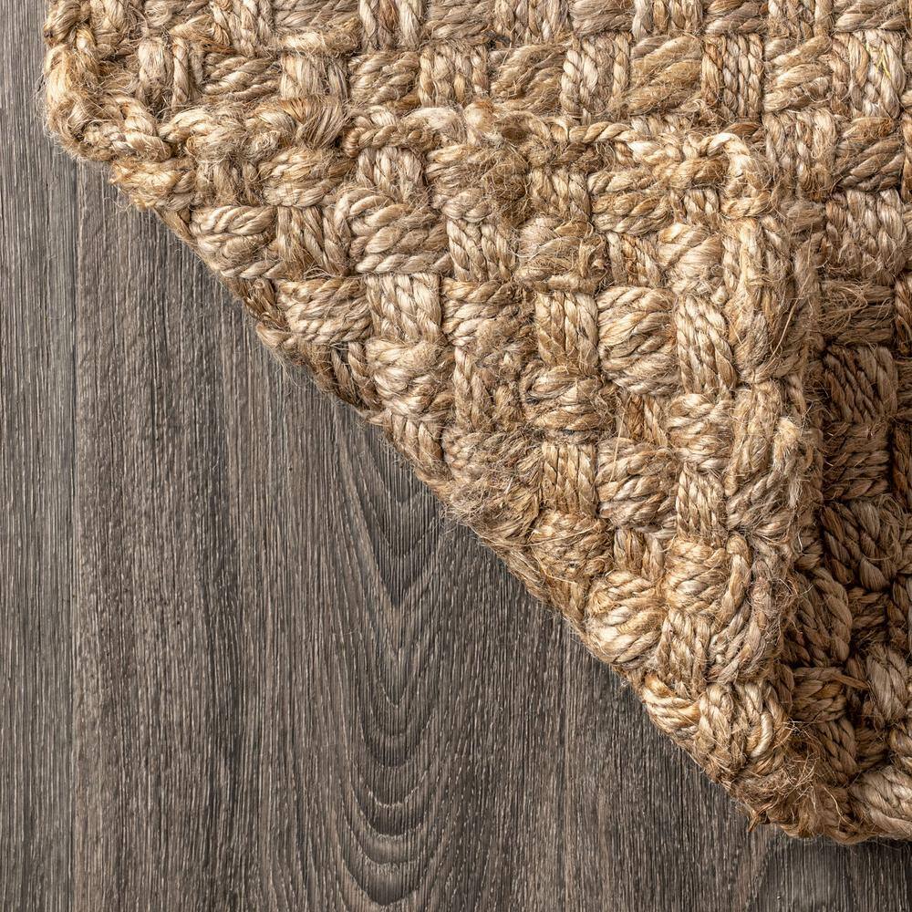 Estera Ivory Chunky Handwoven Jute 5' x 8' Area Rug