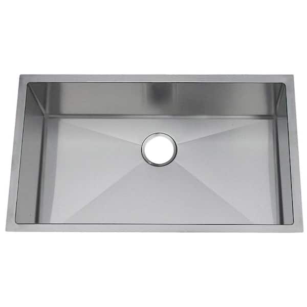 Frigidaire Professional Undermount Stainless Steel 31-1/2x18-1/2x10 in. 0-Hole Single Bowl Kitchen Sink