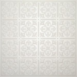 Fleur-de-lis Sand 2 ft. x 2 ft. Lay-in or Glue-up Ceiling Panel (Case of 6)