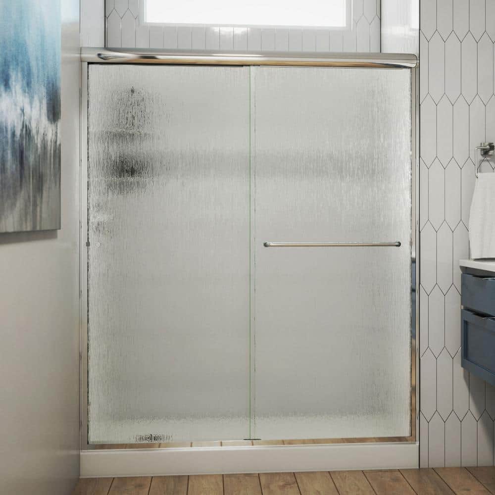 Alliance Pro Chrome Semi-Frameless Rain Glass Shower Door