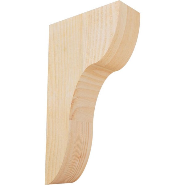 Ekena Millwork 4 in. x 10 in. x 18 in. Douglas Fir Carmel Rough Sawn Corbel