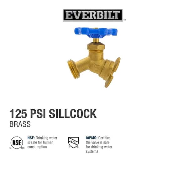 Everbilt Part # VFFASPC13EB - Everbilt 1/2 In. Mip And 1/2 In. Swt X 3/4  In. Mht X 6 In. Brass Anti-Siphon Frost Proof Sillcock Valve - Hose Bibbs &  Sillcocks - Home Depot Pro
