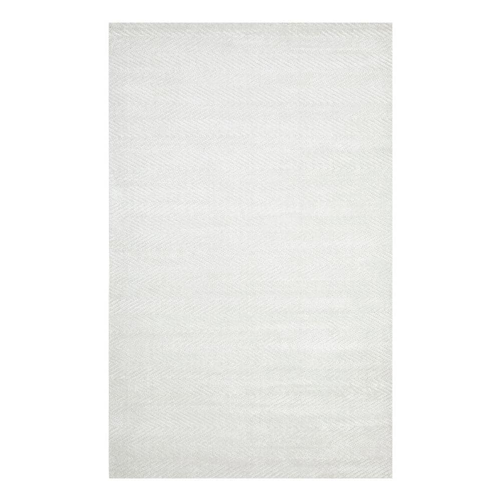 Solo Rugs Chevelle Contemporary Ivory 10 ft. x 14 ft. Handmade Area Rug