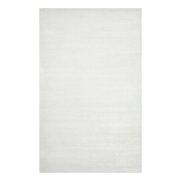 Solo Rugs Chevelle Contemporary Ivory 10 ft. x 14 ft. Handmade Area Rug