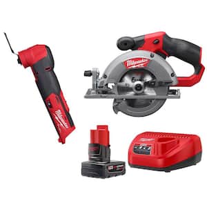 M12 FUEL 12-Volt Lithium-Ion Cordless Oscillating Multi-Tool and M12 FUEL 5-3/8 in. Circular Saw with Battery & Charger