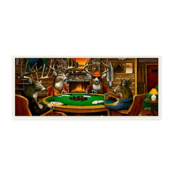 The Stupell Home Decor Collection Deer Animals Playing Poker Table ...