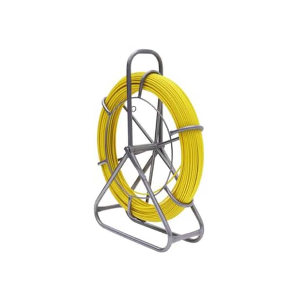425 ft. Fiberglass Wire Cable Fish Tape with Durable Steel Stand and 2 Copper Tips for Conduit Pulling