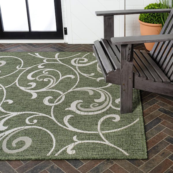 JONATHAN Y Maribel Traditional Classic All-Over Scroll Green