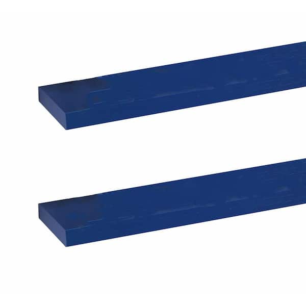 30 in. W x 6.7 in. D Blue Floating Shelves (Set of 2) Decorative Wall Shelf