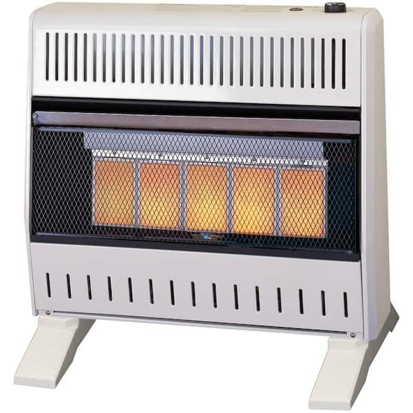 ProCom 30,000 BTU Natural Gas Ventless Infrared Plaque Heater with Base Feet, T-Stat Control