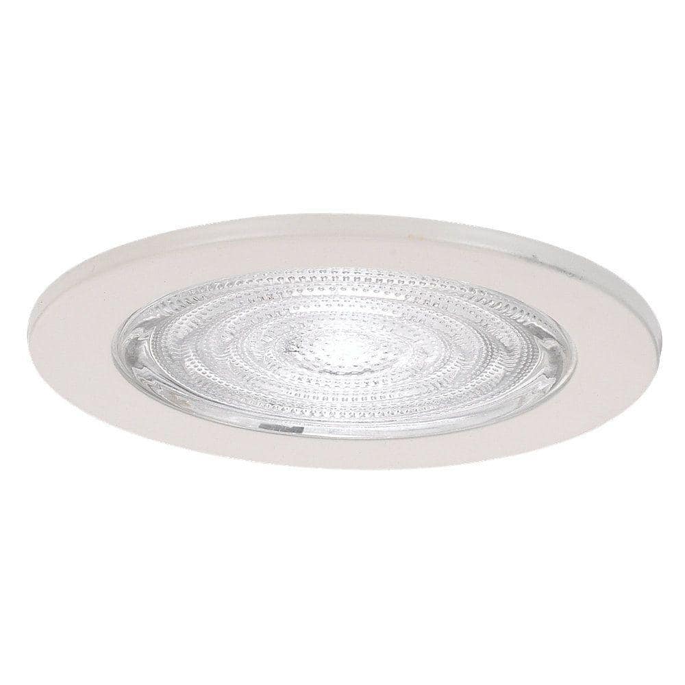 Generation Lighting Fresnal Glass 4 in. White Recessed Shower Trim