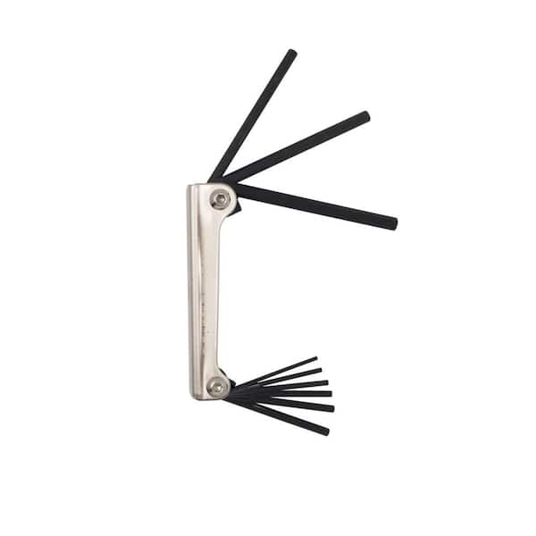Klein Tools Folding Hex Key Set, 9-Key, SAE Sizes 70591 - The Home