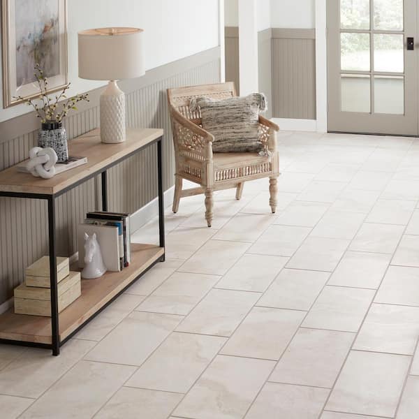 Canyon Gate Oyster White Matte 6 in. x 6 in. Glazed Porcelain Tile Sample