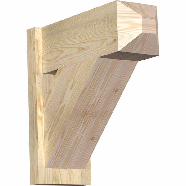 Ekena Millwork 8 in. x 20 in. x 20 in. Douglas Fir Traditional Craftsman Rough Sawn Outlooker