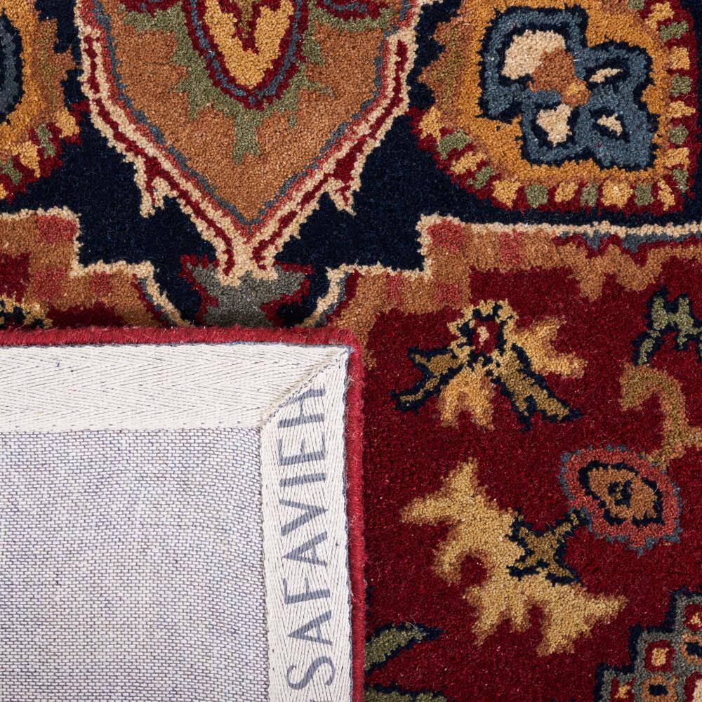 Elegant Heritage Hand-Tufted Wool Runner Rug in Rich Red