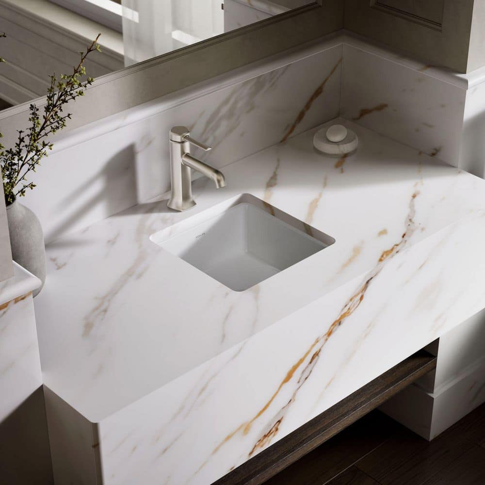 KOHLER Verticyl 13.1 in. x 13.25 in. Undermount Bathroom Sink in