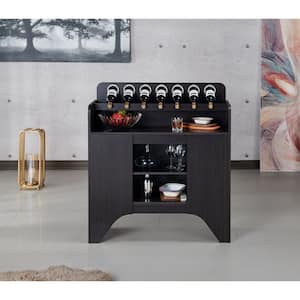 Manor 7-Bottle Wine Espresso Display Cabinet