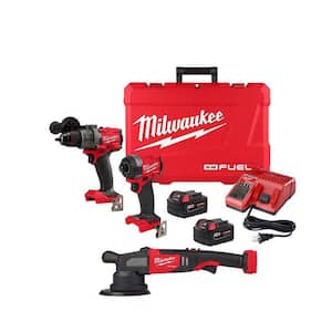 M18 FUEL 18-V Lithium-Ion Brushless Cordless Hammer Drill and Impact Driver Combo Kit (2-Tool) with 21 mm Polisher