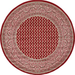 Williamsburg Allover Red 5' 0 x 5' 0 Round Rug