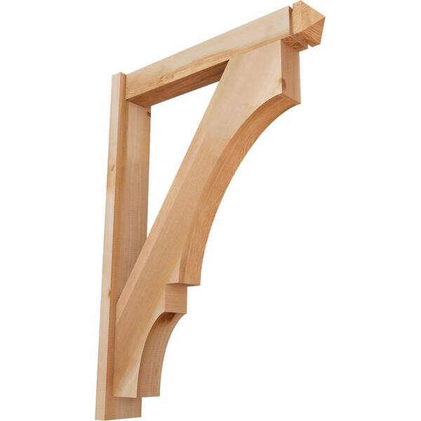 Ekena Millwork 6 in. x 42 in. x 30 in. Balboa Arts and Crafts Smooth Western Red Cedar Outlooker