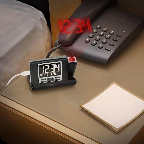 La Crosse Technology Digital Travel Projection Alarm with Fold out