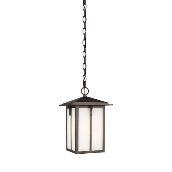 Generation Lighting Tomek 1-Light Antique Bronze Outdoor Pendant Light