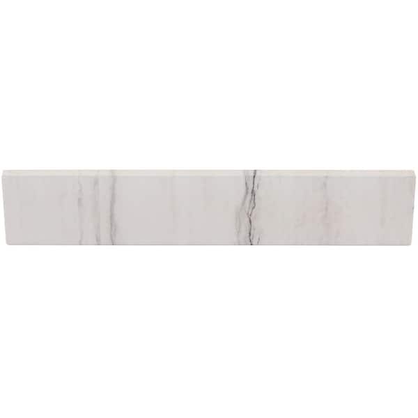 Home Decorators Collection 18 in. W Cultured Marble Vanity Sidesplash in Gray Stone
