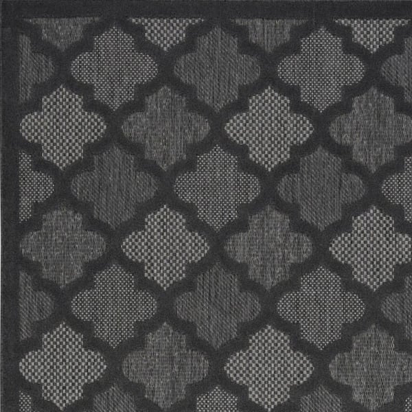 Charcoal 4 ft. x 6 ft. Woven Polypropylene;Polyester Indoor/Outdoor Area Rug