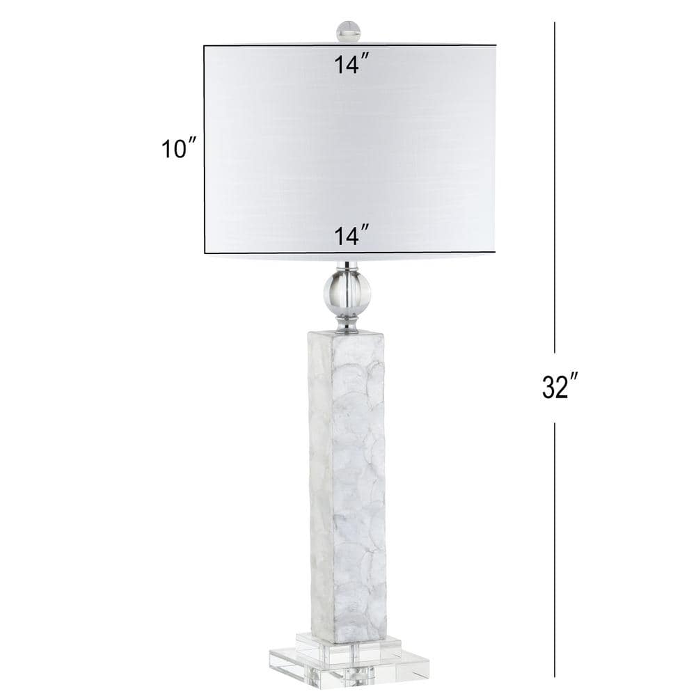 Bailey 32" White Mother of Pearl LED Table Lamp Set