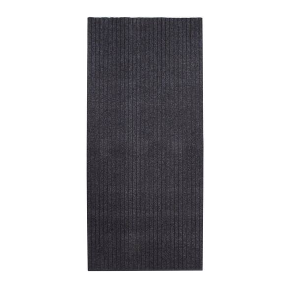 Custom Ottowa Indoor/Outdoor Hallway Runner Rug 2 ft. 3 in. W x 30 ft. L Black Polyester Garage Flooring