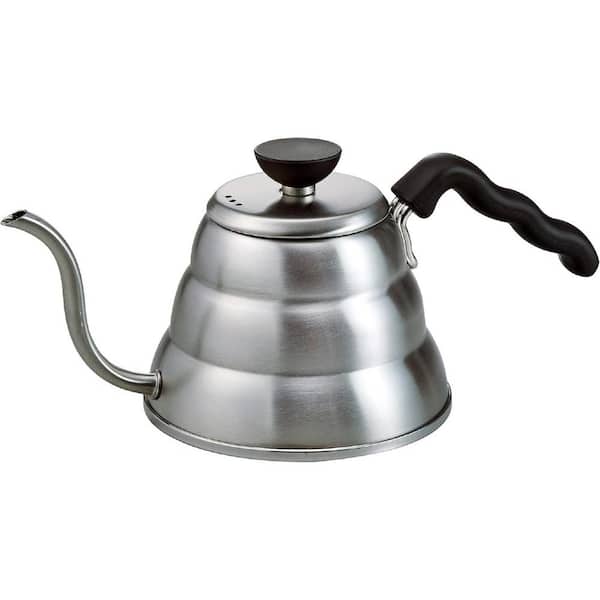 4-Cup Stainless Steel Iconic Gooseneck 1 Liter Easy Boil Water Stovetop Kettle Compatible with Gas and Induction