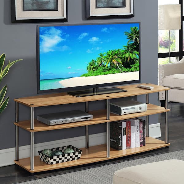 Designs2Go Small TV/Monitor Riser for TVs up to 26 Inches, Light Oak 