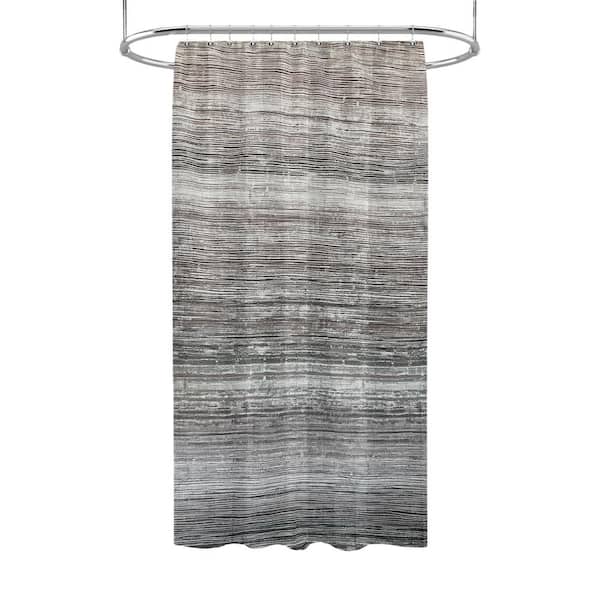 Nomad Brown 100% Polyester Shower Curtain - 72 in. x 84 in.
