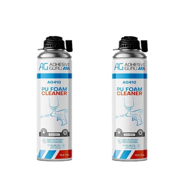 AG410 Foam Dispensing Gun Cleaner for Insulation Foam 15.8 fl oz, Professional Grade PU Foam Cleaner (2 pack)