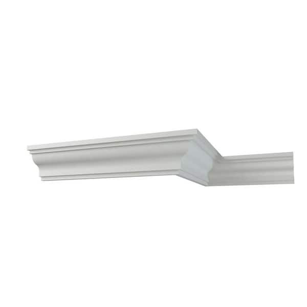 Ekena Millwork Cecilia 2 in. D x 2.375 in. W x 12 in. L Polyurethane Crown Moulding Sample