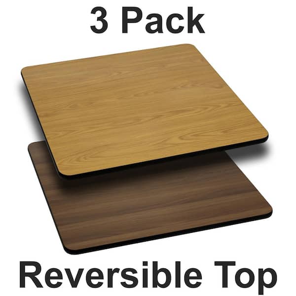 Carnegy Avenue Natural/Walnut Table Top (Set of 3)