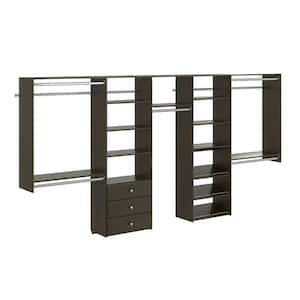 Gwyneth Closet 4 Piece Bundle-Shelves, Vanity, Hanging Rods & Drawers