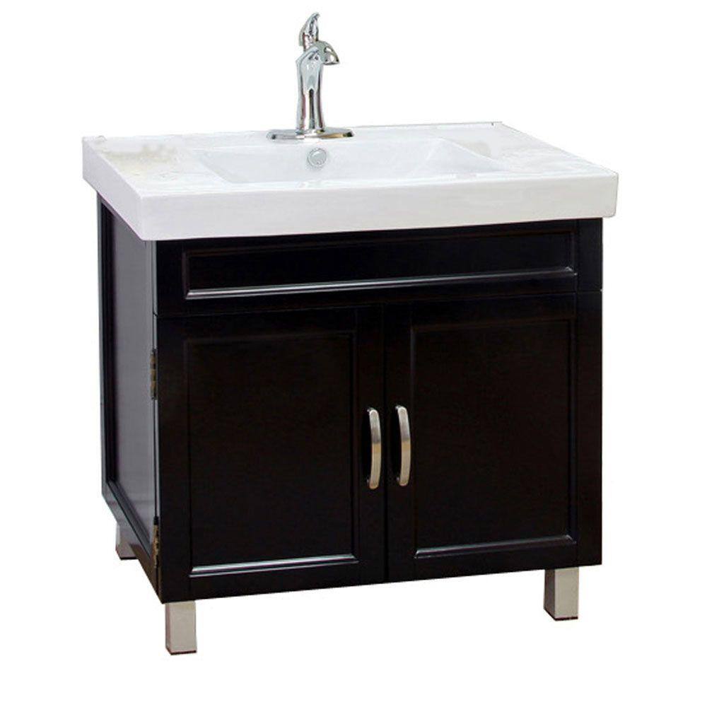 Reviews For Bellaterra Home Flemish B 32 In Single Vanity In Black With Porcelain Vanity Top In White 203131 B The Home Depot