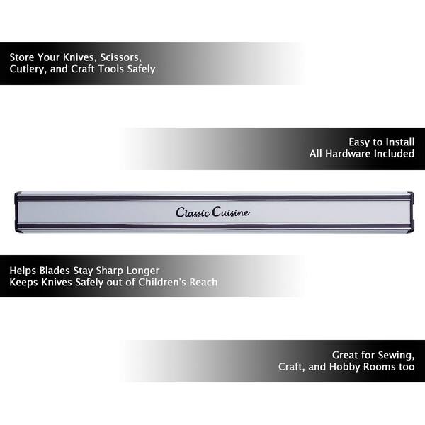 16. in. Stainless Magnetic Aluminum Bar Storage Strip 16. in. Stainless Magnetic Aluminum Bar Storage Strip